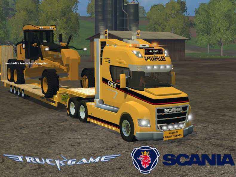 Мод Scania Stax & Goldhofer Caterpillar Pack для игры Farming Simulator 2015