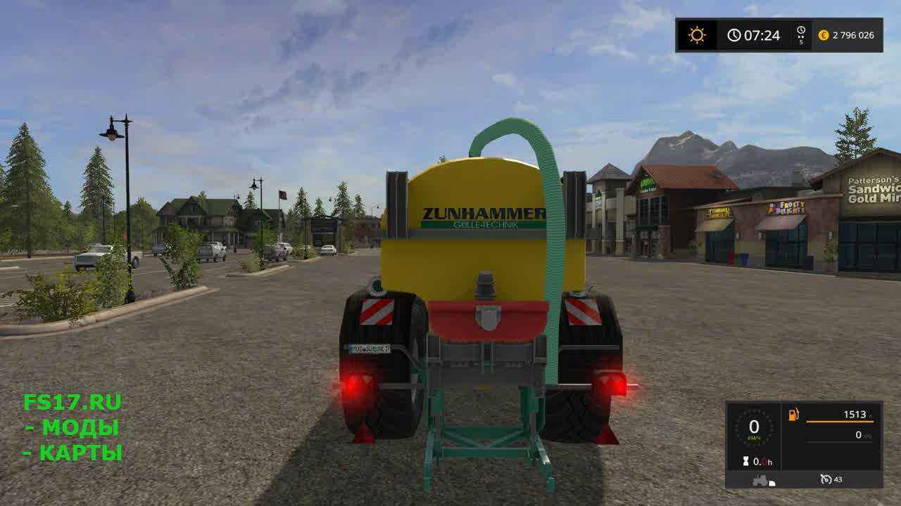 Мод Бочка для навоза для Zunhammer PROFI-FANT для игры Farming Simulator 2017