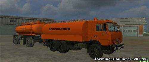 Мод КАМАЗ 55102 танкер для Farming Simulator 2011