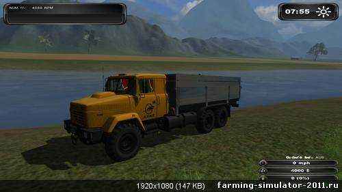 Мод Грузовик  Бортовой краз для Farming Simulator 2011
