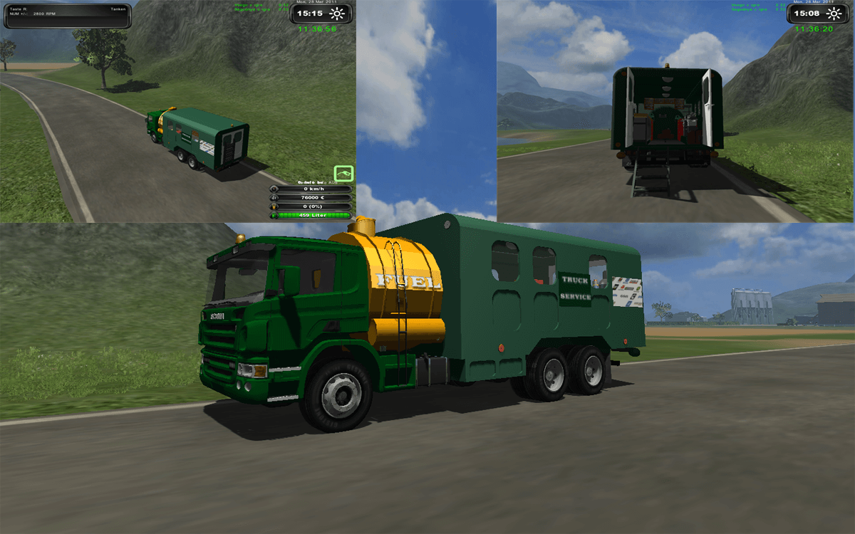 Мод Тягач Scania Truck Service для игры Farming Simulator 2011