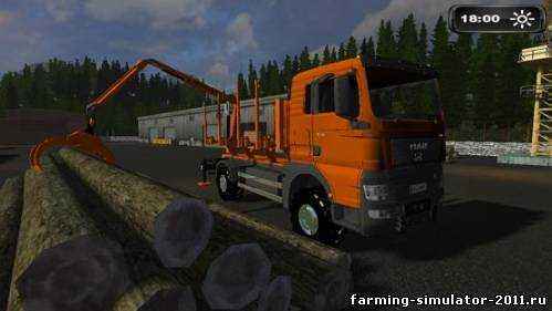 Мод Man TGA погрузчик бревен для игры Farming Simulator 2011