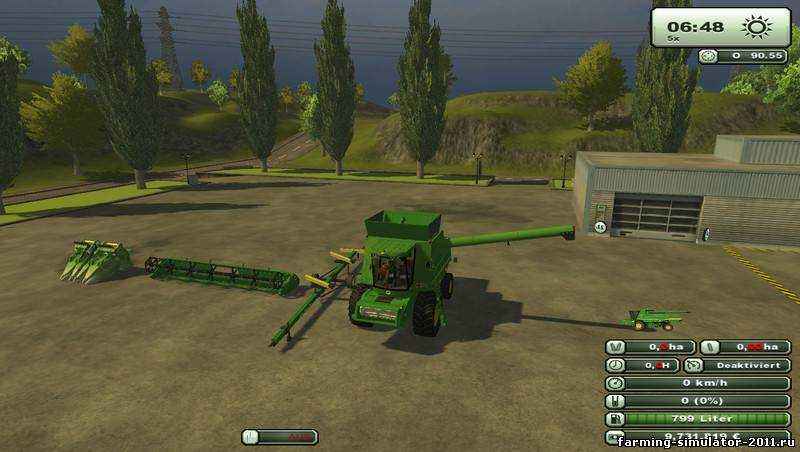 Мод Комбайн JOHN DEERE 660 для Farming Simulator 2011