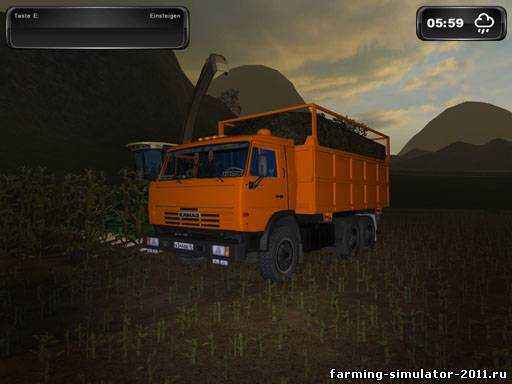 Мод Камаз 55102 с прицепом для Farming Simulator 2013