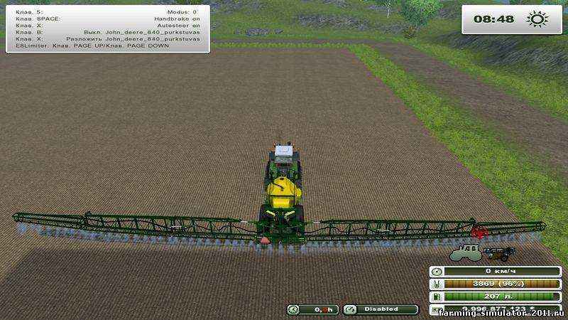 Мод Опрыскиватель JOHN DEERE 840I для игры Farming Simulator 2013