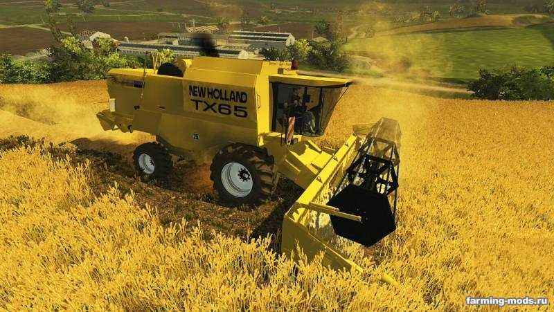 Мод Комбайн New Holland TX 65 More Realistic для игры Farming Simulator 2013