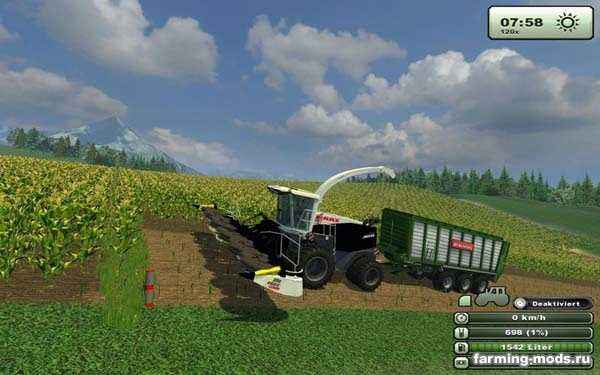 Мод Комбайн Claas Jaguar 980 Black Edition v2.0 для Farming Simulator 2013