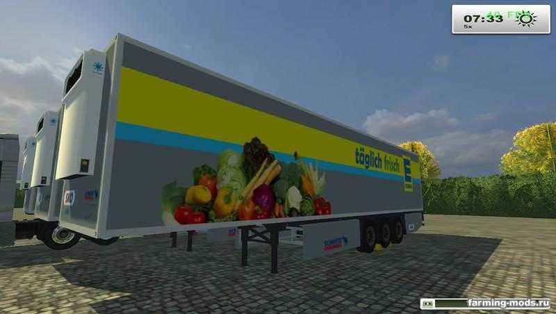 Мод Полуприцеп Schmitz SKO Cool Edeka H97 для игры Farming Simulator 2013
