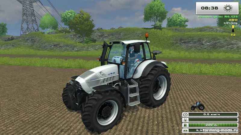 Мод Трактор Lamborghini R6 125 v1.0 More Realistic для Farming Simulator 2013