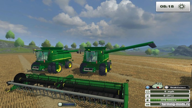Мод Комбайн John Deere 9750 STS Multi Fruit для Farming Simulator 2013