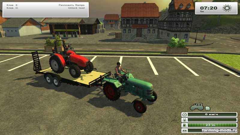Мод Прицеп LoadTrail CC10 v1.0 для игры Farming Simulator 2013