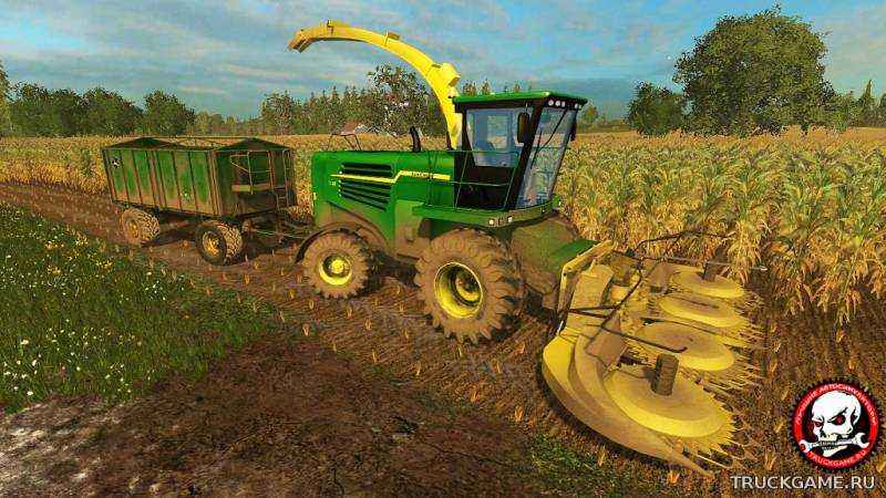 Мод Комбайн John Deere 7180 Kemper 460plus v1.0 для игры Farming Simulator 2015
