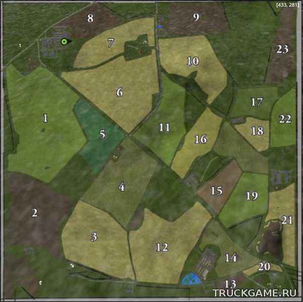 Мод Карта Agragrland Brandenburg Map v0.9 для игры Farming Simulator 2015