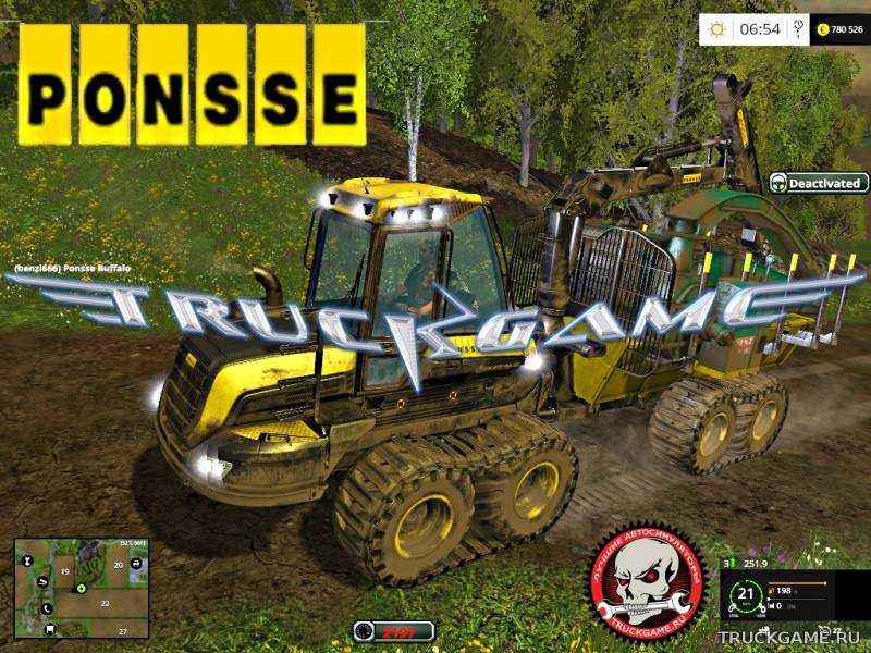 Мод Ponsse Buffalo Hackschnitzler v1.1 для игры Farming Simulator 2015