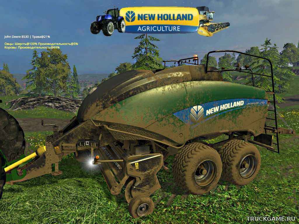 Мод New Holland BB 1290 Multicolor v1.0 для игры Farming Simulator 2015