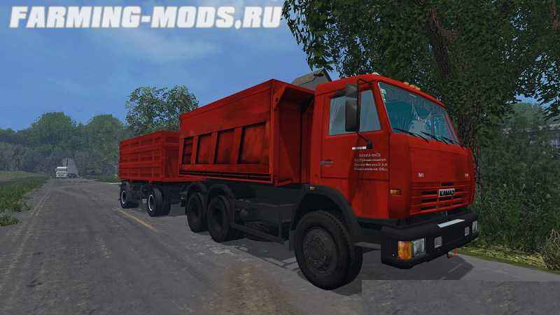 Мод КамАЗ 65115 и НЕФАЗ 8460 для Farming Simulator 2015