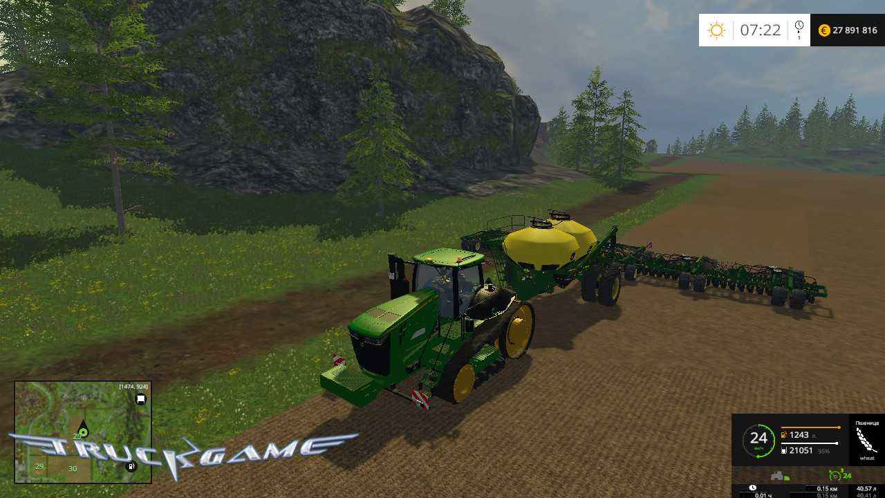 Мод Сеялка John Deere Air Seeder v5 для игры Farming Simulator 2015