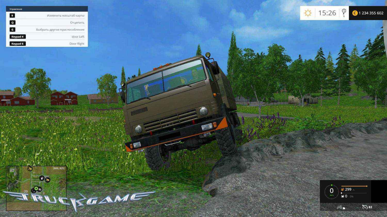 Мод Тягач КамАЗ-43114 Military Truck для Farming Simulator 2015