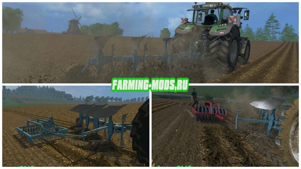 Мод Плуг Brenig Plow with Packer v 1.0 для игры Farming Simulator 2015