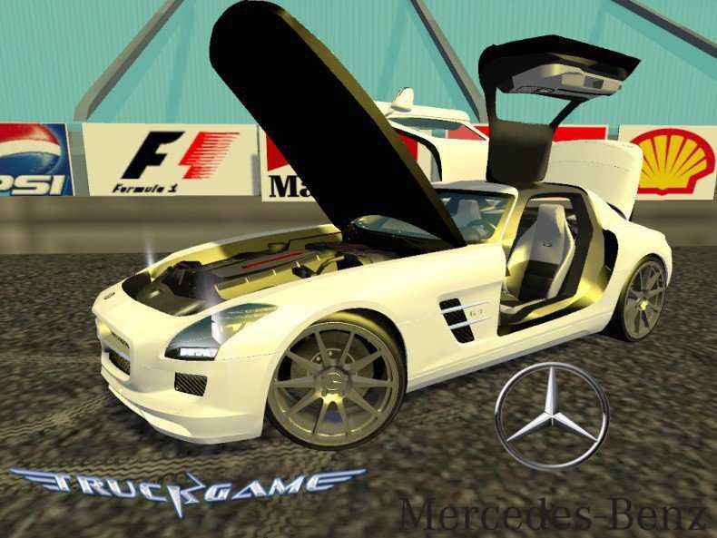 Мод Mercedes SLS AMG для игры Farming Simulator 2015