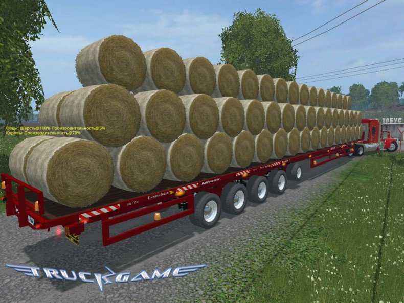 Мод Thunderhawk Bale Trailer 86-72 для игры Farming Simulator 2015
