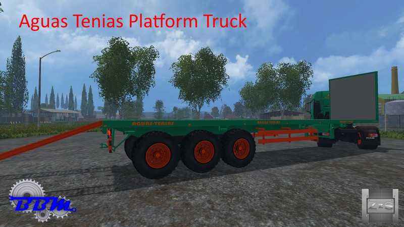 Мод Прицеп Aguas Tenias Platform Truck v 1.0 для Farming Simulator 2015