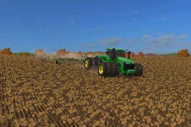 Мод John Deere 9620R Triples v 1.0 для Farming Simulator 2015