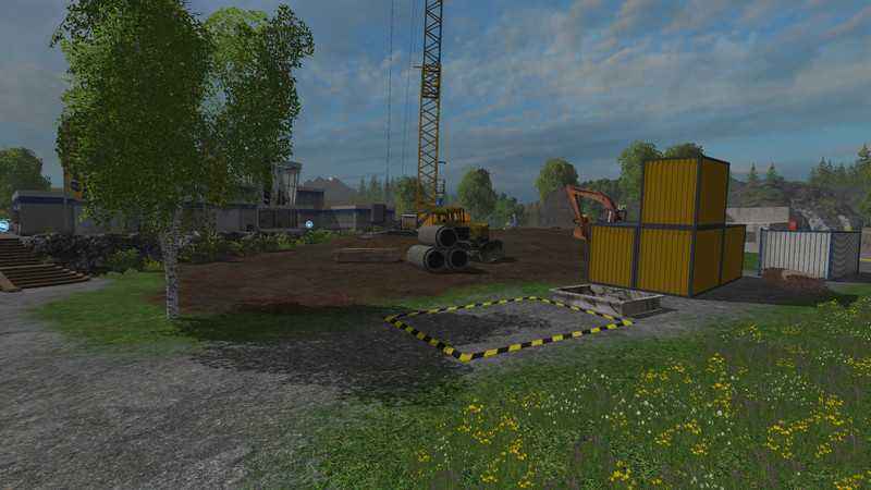 Мод Bjorn Holm Mining And Construction Economy Map v 2.0 для Farming Simulator 2015