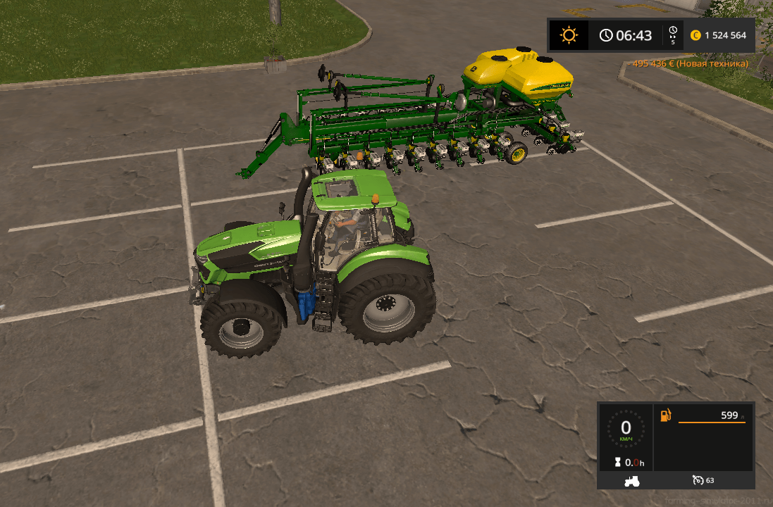 Мод Сеялка JOHN DEERE DB60 V1.0 для Farming Simulator 2017