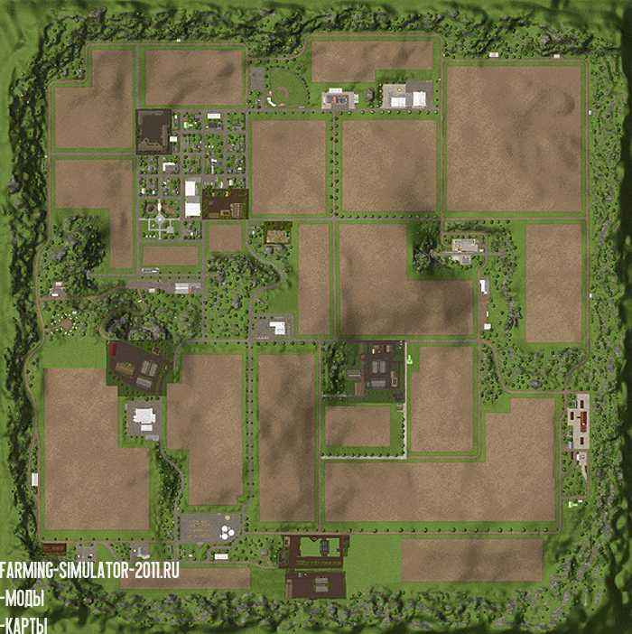 Мод Карта Invented Map VAHHOB022rus V 1.0 для Farming Simulator 2013
