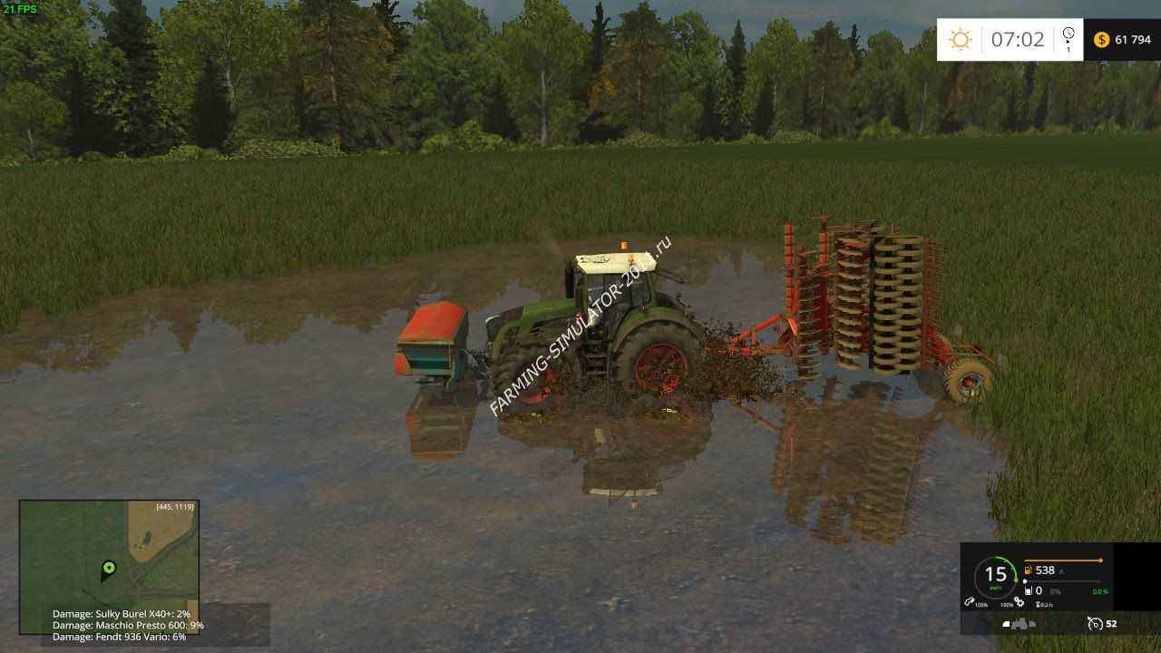 Мод Добавляет грязь для игры Farming Simulator 2015
