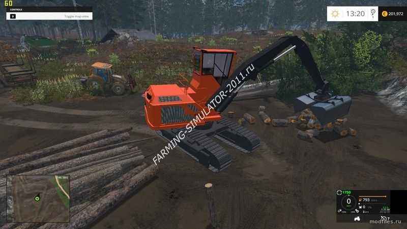 Мод Wood Shovel Loader 1.0 для игры Farming Simulator 2015