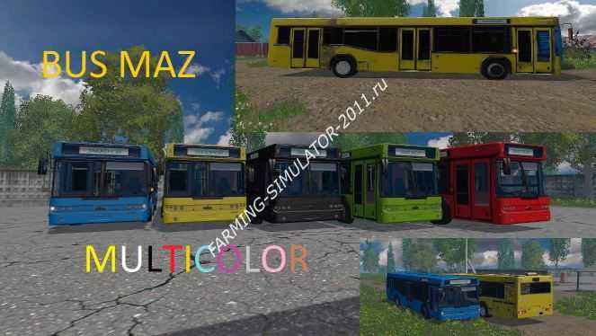 Мод Автобус МАЗ v 3.1 для игры Farming Simulator 2015