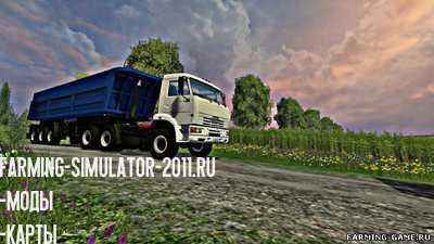 Мод Грузовик Камаз 43118 6X6 с прицепом для игры Farming Simulator 2015