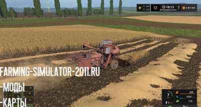 Мод Комбайн Ростсельмаш Нива СК-5 с копнителем для Farming Simulator 2017
