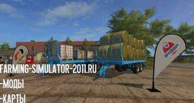 Мод Полуприцеп рулоноперевозчик ПР-9 Ярославич для Farming Simulator 2017