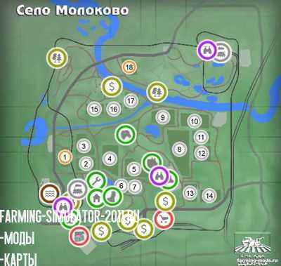 Мод Карта Село Молоково для игры Farming Simulator 2017