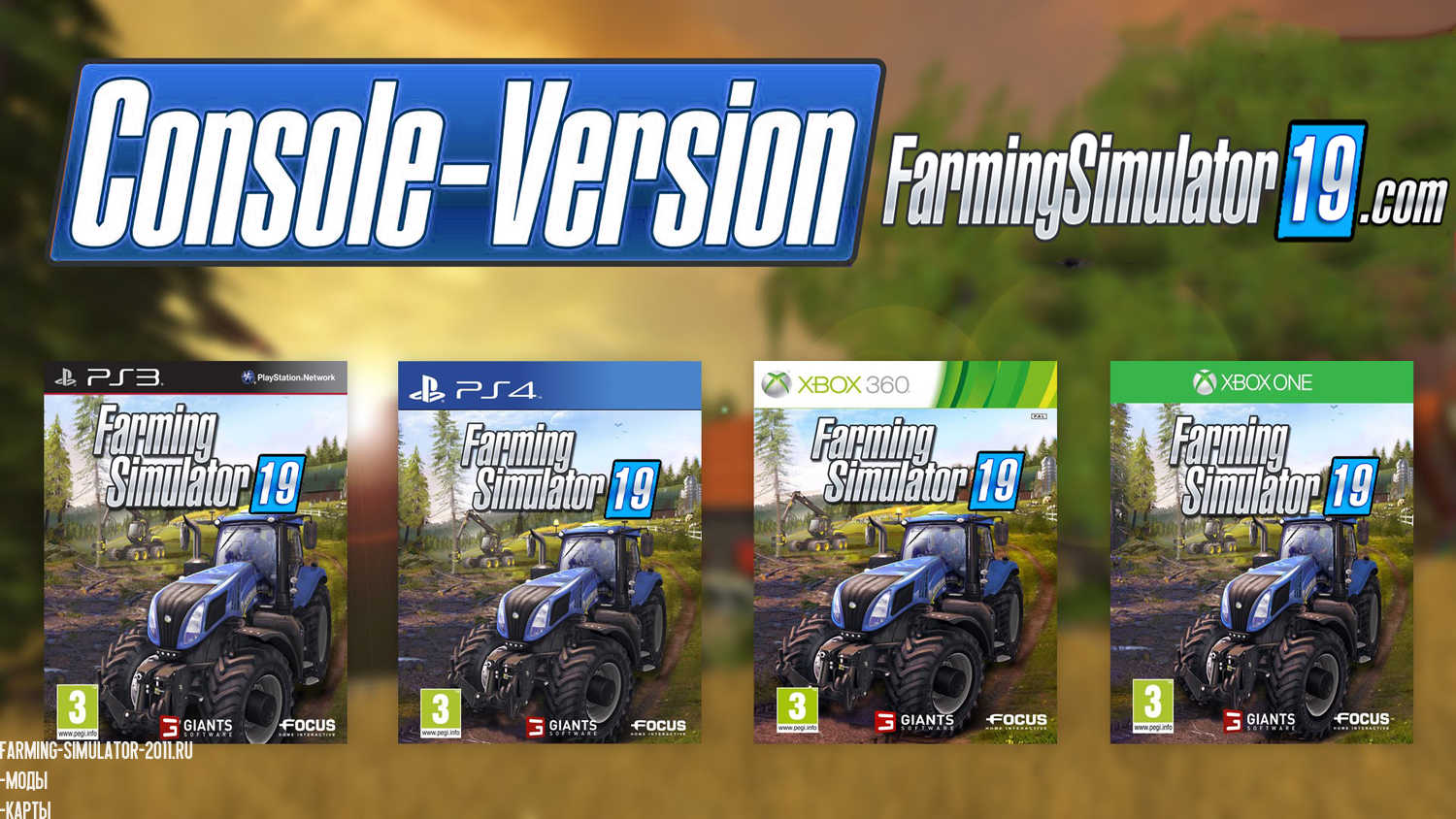 Мод Игра Farming Simulator 19 на PC, PS4, Xbox для 