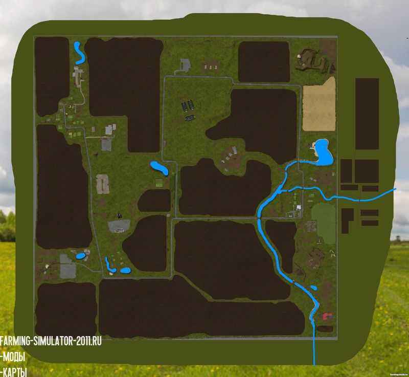 Мод Карта Максимовка размер 4х4 для игры Farming Simulator 2017