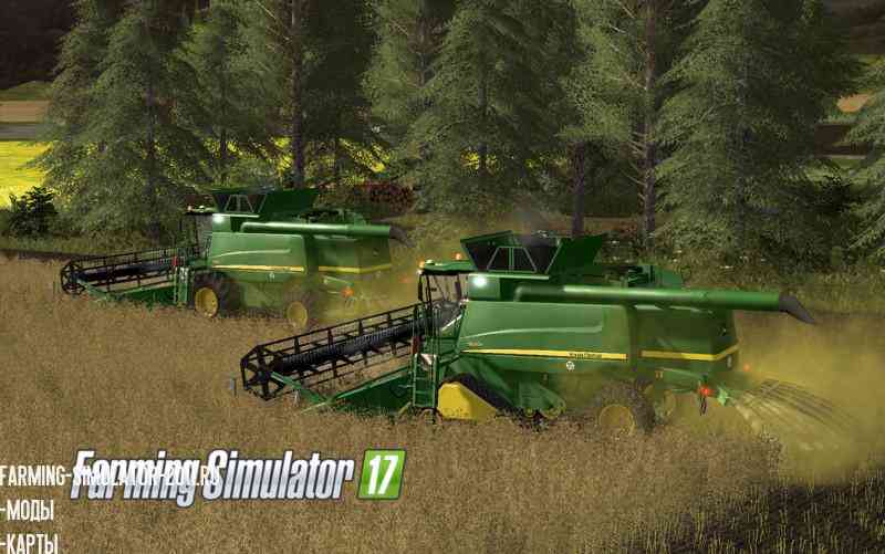 Мод John Deere T660I/670I версия 5.0 для игры Farming Simulator 2017