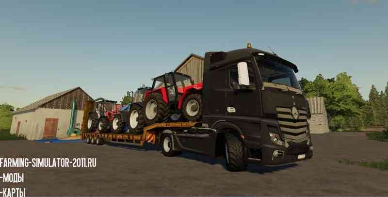 Мод Mercedes Actros MP4 Black для игры Farming Simulator 2019