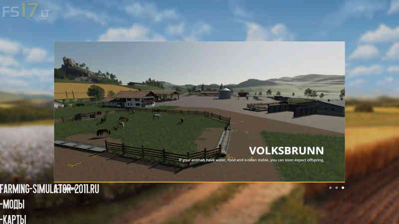 Мод Карта VOLKSBRUNN V 1.0 для игры Farming Simulator 2019