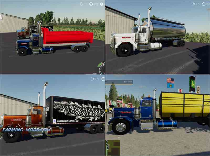 Мод Peterbilt Trucks Pack v 1.0 для игры Farming Simulator 2019