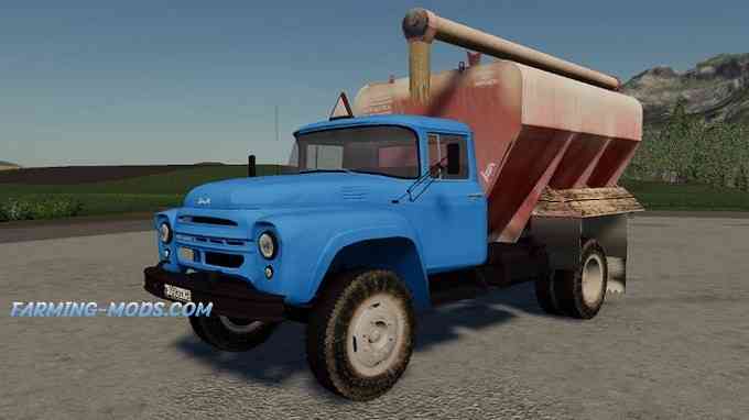 Мод ЗИЛ-130 ЗСК в синем цвете v1.3 для игры Farming Simulator 2019