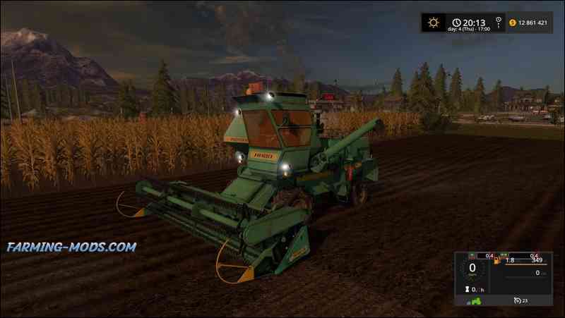 Мод Нива СК-5 и жатка ЗХКН-5 V1.0 для игры Farming Simulator 2017