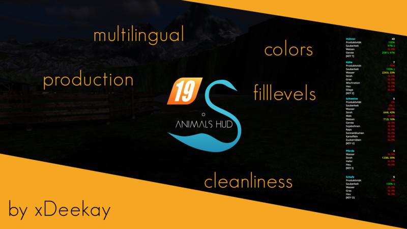 Мод ANIMALS HUD V3.4.0.1 для игры Farming Simulator 2019