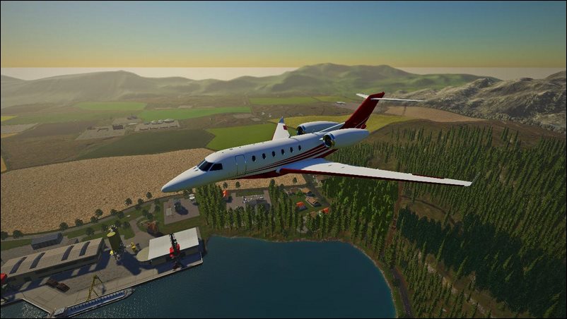Мод Learjet 75 для игры Farming Simulator 2019
